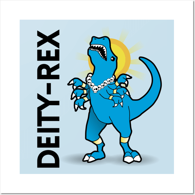 Deity-Rex - Dinosaur Pun Design Wall Art by Nonstop Shirts